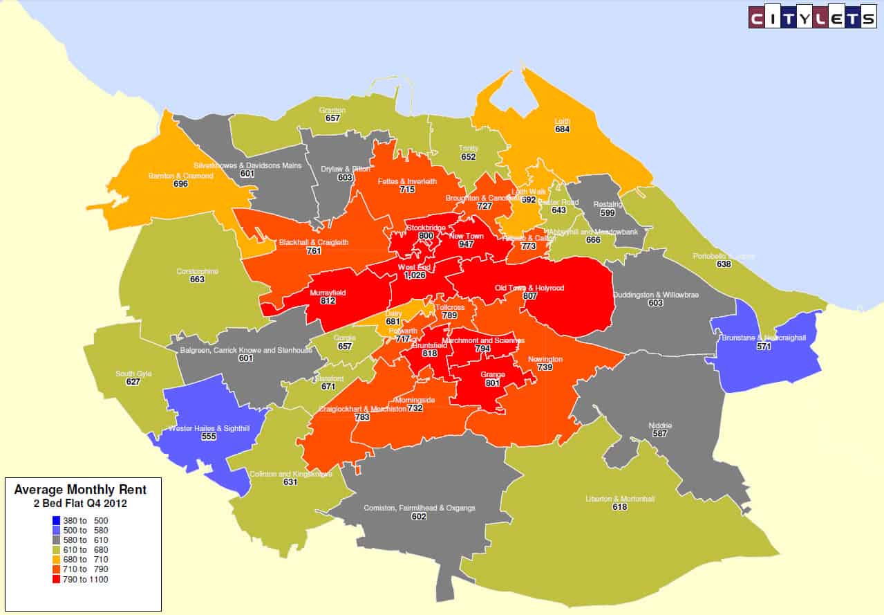 Map Rents Scotland The Rise and Rise of the Private Rented Sector - Citylets blog