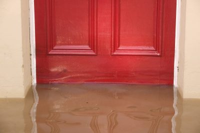 Red front door