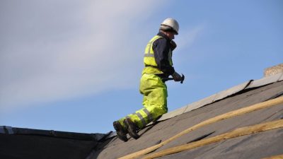 worker on roof