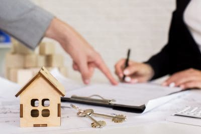 model house and keys
